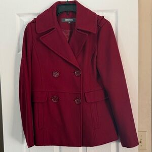 Kenneth Cole Reaction Women's Burgundy Pea Coat
